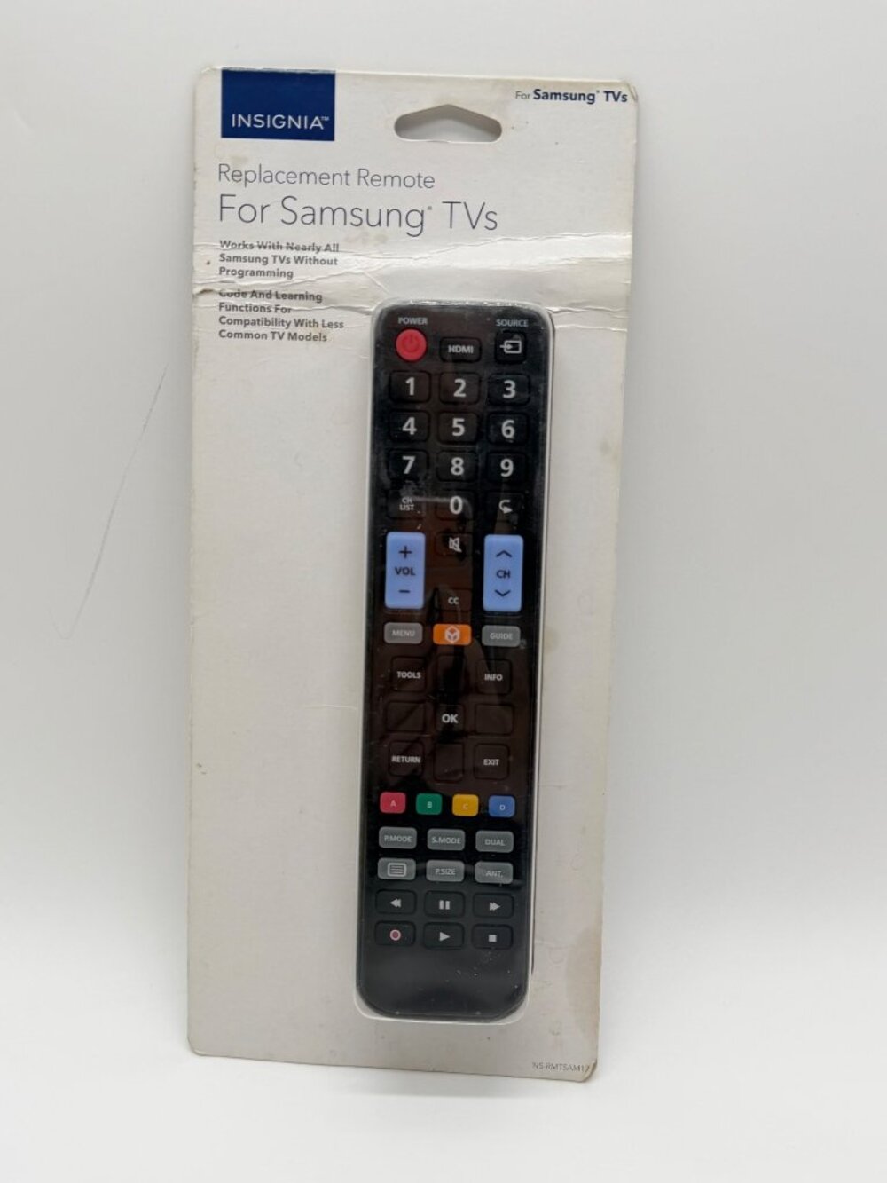 Insignia NS-RMTSAM17 Black Replacement Remote Control for Samsung TV